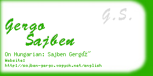 gergo sajben business card